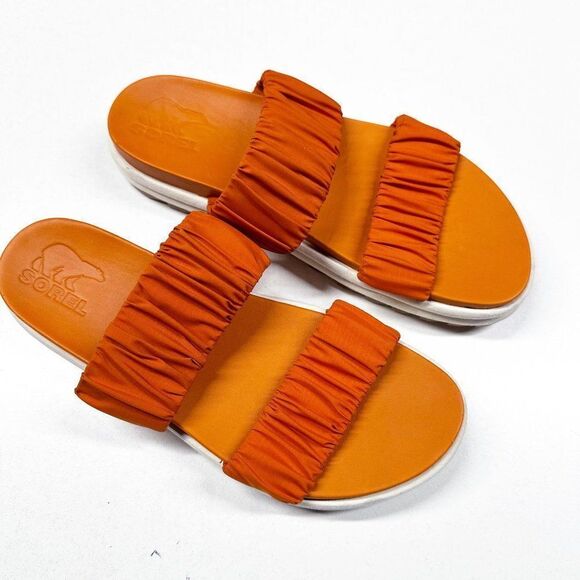 Sorel Roaming Sandal Orange Slides  Womens Size 10 - Picture 1 of 11